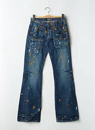 Jeans bootcut stretch taille basse bleu RWD femme