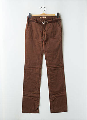 Pantalon chino taille basse taille basse marron SALSA femme