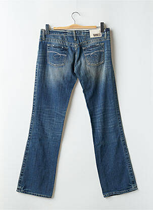 Jeans coupe droite effet usé délavé taille basse bleu TAKE TWO femme