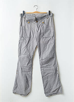 Pantalon droit tissage popeline taille basse gris VERO MODA femme