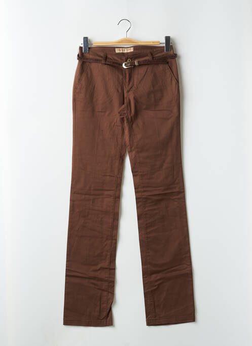Pantalon chino taille basse taille basse marron SALSA femme