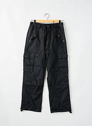 Pantalon cargo coupe droite noir KANA BEACH femme