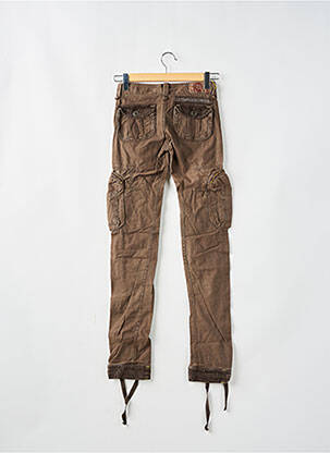 Pantalon cargo slim taille basse marron LE TEMPS DES CERISES femme