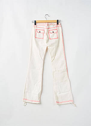 Jeans bootcut fermeture zippée sous rabat boutonné beige LE TEMPS DES CERISES femme