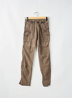 Pantalon cargo slim taille basse marron LE TEMPS DES CERISES femme
