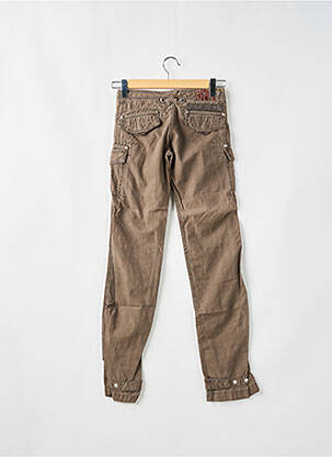 Pantalon cargo slim taille basse marron LE TEMPS DES CERISES femme