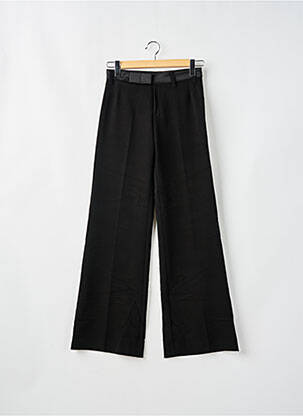 Pantalon flare fermeture zippée sous rabat avec crochet taille normale noir MISS SIXTY femme