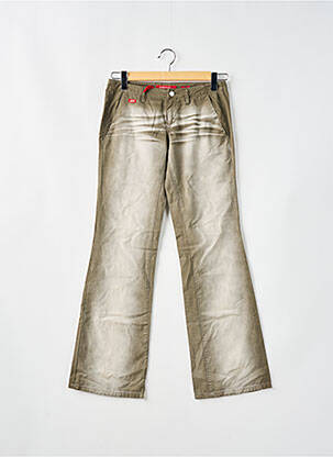 Pantalon flare stretch taille basse marron MISS SIXTY femme