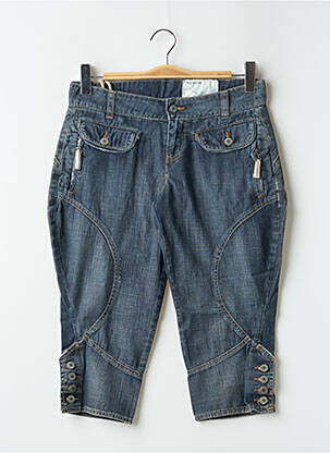 Corsaire tissage denim taille basse bleu ACQUAVERDE femme