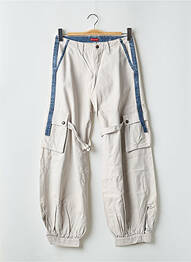 Pantalon cargo tissage popeline taille normale beige BE YOU K femme