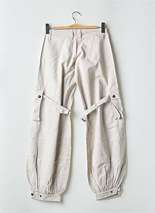 Pantalon cargo tissage popeline taille normale beige BE YOU K femme