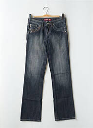 Jeans coupe droite broderie rivets taille basse bleu BLEND SHE femme