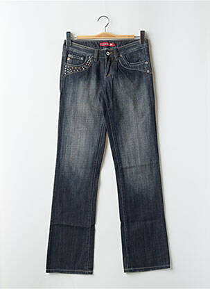 Jeans coupe droite broderie rivets taille basse bleu BLEND SHE femme