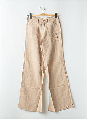 Pantalon flare taille basse taille basse beige CIMARRON femme