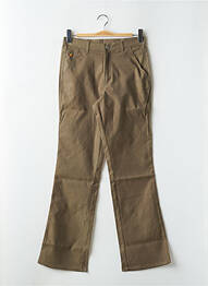 Pantalon flare taille à pinces taille haute vert CIMARRON femme