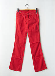 Pantalon flare taille basse taille basse rouge CIMARRON femme