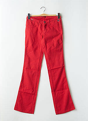 Pantalon flare taille basse taille basse rouge CIMARRON femme