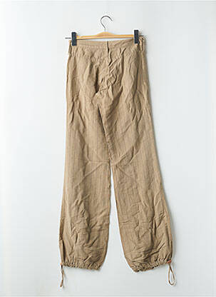 Pantalon 7/8 fermeture zippée sous rabat boutonné taille basse beige CIMARRON femme