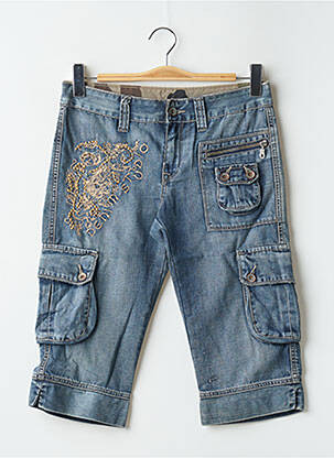 Pantacourt stretch taille basse bleu DENIM STUDIO femme