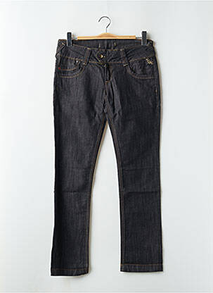 Jeans coupe droite stretch taille basse noir GSUS femme