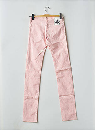 Pantalon slim tissage popeline taille normale rose HELLS BELLS femme