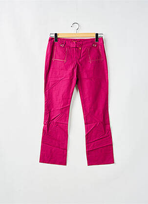 Pantalon 7/8 tissage popeline taille basse violet BE YOU K femme