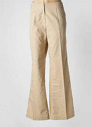 Pantalon flare taille normale taille normale beige LOLA femme