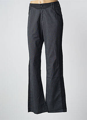 Pantalon droit tissage crêpe taille basse noir SALT & PEPPER femme