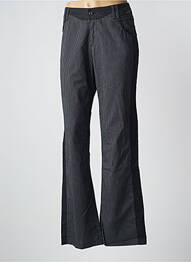 Pantalon droit tissage crêpe taille basse noir SALT & PEPPER femme