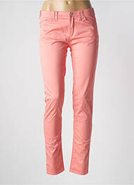 Pantalon slim tissage popeline taille normale rose ARMANI femme