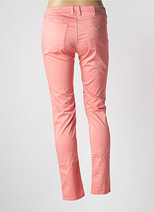 Pantalon slim tissage popeline taille normale rose ARMANI femme