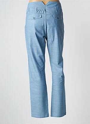 Pantalon droit taille à pinces taille haute bleu 2 TWO femme