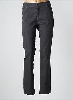 Pantalon slim tissage popeline taille normale gris MAYJUNE femme
