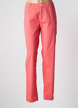 Pantalon chino taille basse taille basse rose ONE STEP femme
