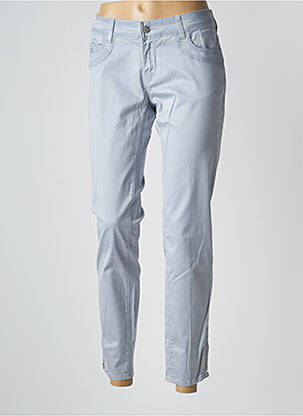 Pantalon 7/8 stretch taille basse bleu NFY femme