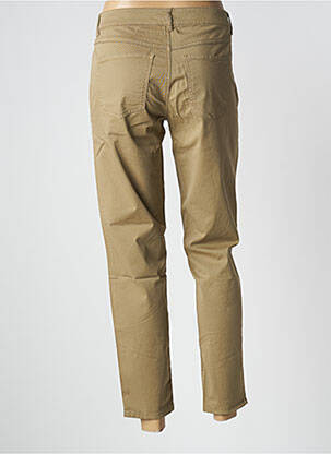 Pantalon 7/8 tissage popeline taille normale vert SET femme