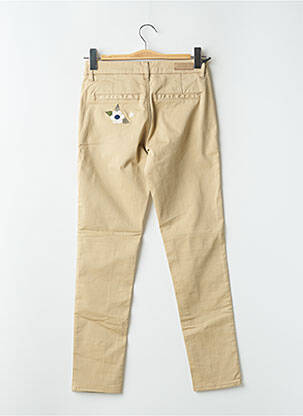 Pantalon chino taille basse taille basse beige FIVE femme