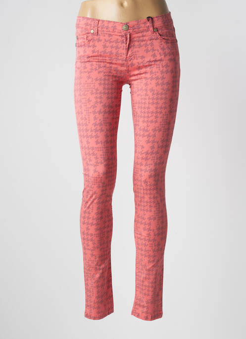 Pantalon slim taille basse taille basse rouge BLU ERIN femme