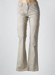 Pantalon slim tissage popeline taille normale gris DENIM STUDIO femme