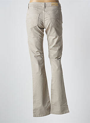 Pantalon slim tissage popeline taille normale gris DENIM STUDIO femme