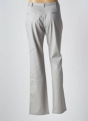 Pantalon droit tissage popeline taille normale gris ONE STEP femme