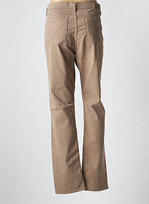 Pantalon slim tissage popeline taille normale marron IMPAQ1 femme