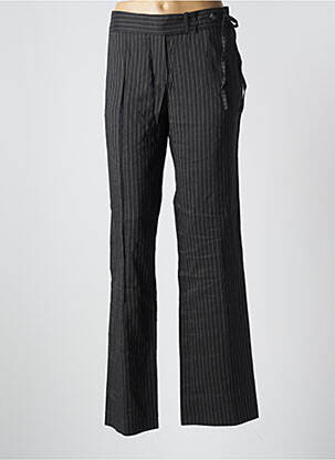 Pantalon droit coupe droite taille basse noir LOLA femme