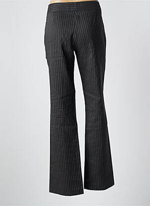 Pantalon droit tissage crêpe taille basse noir LOLA femme