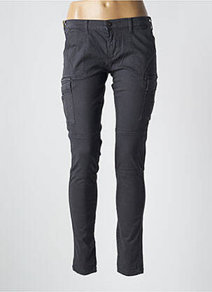 Pantalon cargo slim taille basse gris LE TEMPS DES CERISES femme