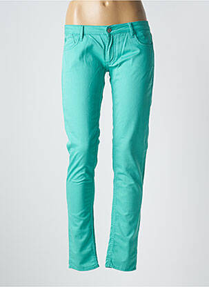 Pantalon slim taille basse taille basse vert LE TEMPS DES CERISES femme