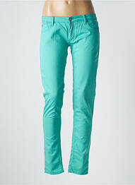 Pantalon slim taille basse taille basse vert LE TEMPS DES CERISES femme