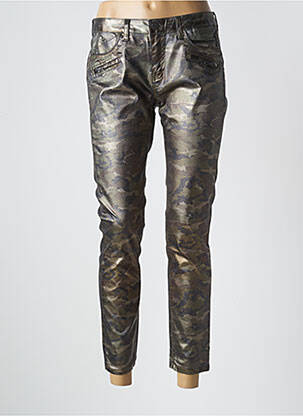 Pantalon 7/8 stretch taille basse vert CORLEONE femme