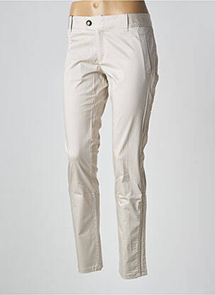 Pantalon chino broderie galons latéraux taille basse beige KOCCA femme