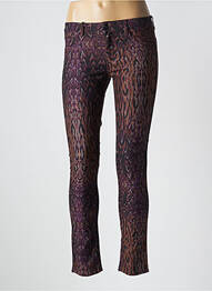 Pantalon slim taille basse taille basse violet REIKO femme